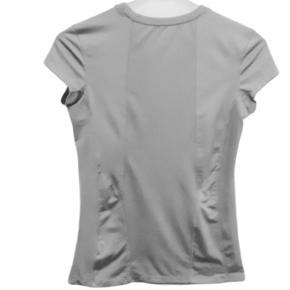 ALO Yoga Cool Fit Grey Short Sleeve Top EUC sz XS